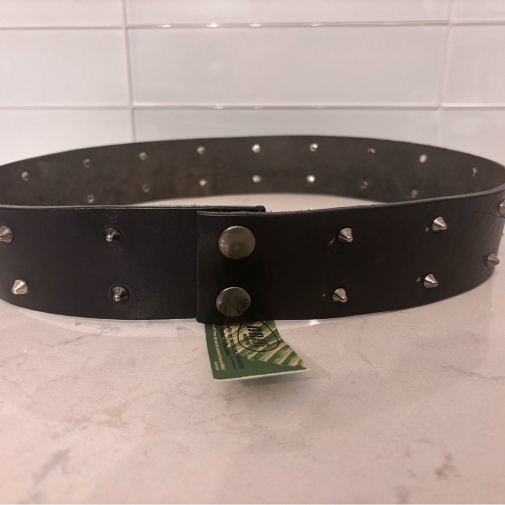 Brave Leather Black Studded Belt - Picture 8 of 8